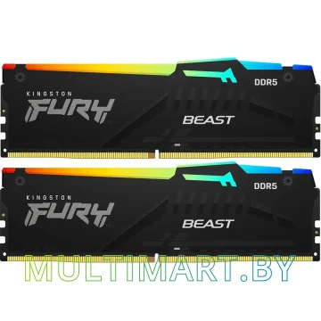 Оперативная память Kingston FURY Beast RGB 2x16GB DDR5 PC5-41600 (KF552C36BBEAK2-32)
